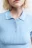 Футболка-топ укороченная с воротником-поло - цвет голубой - 6