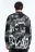 Рубашка oversize с эффектом тай-дай и надписью - цвет черный - 5