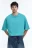 Футболка boxy fit хлопковая однотонная - цвет голубой - 3