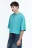 Футболка boxy fit хлопковая однотонная - цвет голубой - 4