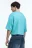 Футболка boxy fit хлопковая однотонная - цвет голубой - 5
