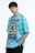 Футболка oversize с эффектом тай-дай и принтом - цвет зеленый - 4
