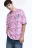 Футболка oversize с эффектом тай-дай и принтом - цвет розовый - 1
