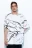 Футболка oversize спортивная с принтом - цвет белый - 2