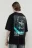 Футболка oversize с принтом в стиле аниме - цвет черный - 4