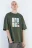 Футболка oversize с принтом-комиксом - цвет зеленый - 1