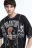 Футболка oversize в стиле гранж - цвет черный - 2