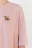 Футболка oversize с вареным эффектом и принтом - цвет розовый - 7