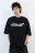Футболка oversize хлопковая с надписью - цвет черный - 1