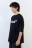 Футболка oversize хлопковая с надписью - цвет черный - 3