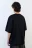 Футболка oversize хлопковая с надписью - цвет черный - 4