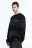 Свитшот oversize со стиркой bleach wash - цвет черный - 3