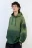 Худи oversize с вареным эффектом и принтом - цвет зеленый - 2