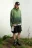 Худи oversize с вареным эффектом и принтом - цвет зеленый - 9
