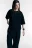 Футболка oversize с металлической цепочкой - цвет черный - 1