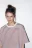 Футболка oversize хлопковая в полоску - цвет бордовый - 1