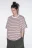Футболка oversize хлопковая в полоску - цвет бордовый - 3