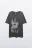 Футболка удлиненная с принтом в стиле гранж - цвет серый - 10