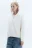 Свитшот half-zip с воротником-стойкой - цвет молочный - 4