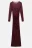 Платье макси сетчатое с подкладкой-майкой - цвет бордовый - 10