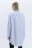 Рубашка oversize удлиненная с нагрудным карманом - цвет голубой - 4