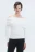 Джемпер off-shoulders тонкой вязки - цвет молочный - 3