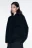 Куртка-бомбер oversize из ворсистой ткани - цвет черный - 3