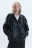 Куртка-олимпийка oversize из искусственной кожи - цвет черный - 2