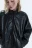 Куртка-олимпийка oversize из искусственной кожи - цвет черный - 9