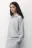 Худи half-zip спортивная с принтом - цвет серый - 4