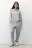 Худи half-zip спортивная с принтом - цвет серый - 6