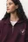 Худи half-zip спортивная с принтом - цвет бордовый - 2
