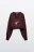 Свитшот спортивный укороченный из футера - цвет бордовый - 9