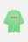 Футболка oversize спортивная из сетки с принтом - цвет зеленый - 8