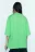 Футболка oversize спортивная из сетки с принтом - цвет зеленый - 4
