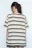 Футболка oversize в полоску с вышивкой на груди - цвет бежевый - 4