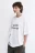 Футболка хлопковая с принтом-надписью - цвет белый - 3