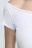 Футболка off-shoulders с имитацией второго слоя - цвет белый - 6