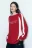 Лонгслив oversize в спортивном стиле - цвет красный - 3