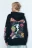 Худи-зипка oversize с принтом и надписями - цвет черный - 5