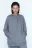 Худи-зипка oversize из футера с капюшоном - цвет серый - 2