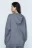 Худи-зипка oversize из футера с капюшоном - цвет серый - 4