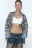 Рубашка oversize из фланели с имитацией второго слоя - цвет синий - 1