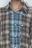 Рубашка oversize из фланели с имитацией второго слоя - цвет синий - 6