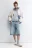 Куртка-бомбер oversize из искусственного меха - цвет голубой - 6