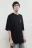 Футболка oversize хлопковая с принтом - цвет черный - 3