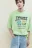 Футболка oversize хлопковая с принтом - цвет зеленый - 1