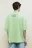 Футболка oversize хлопковая с принтом - цвет зеленый - 4