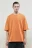 Футболка oversize хлопковая однотонная - цвет оранжевый - 2