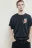 Футболка oversize хлопковая с принтом - цвет черный - 1